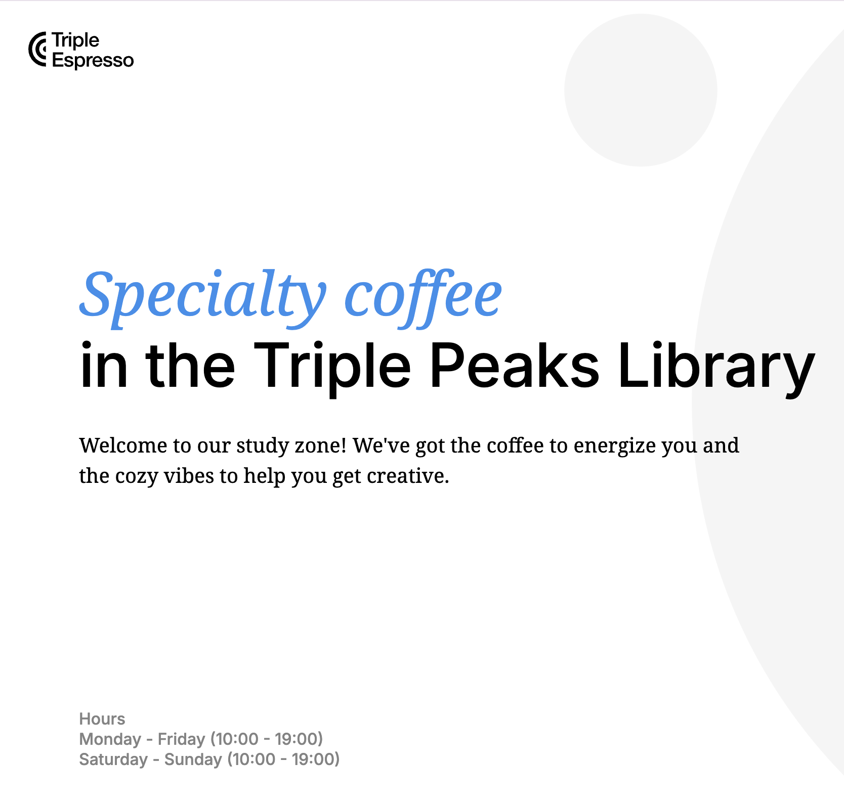 Triple Peaks Coffee Shop